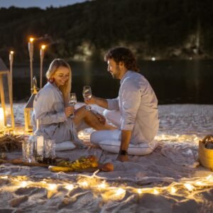 Romantic Beach Proposal Setup