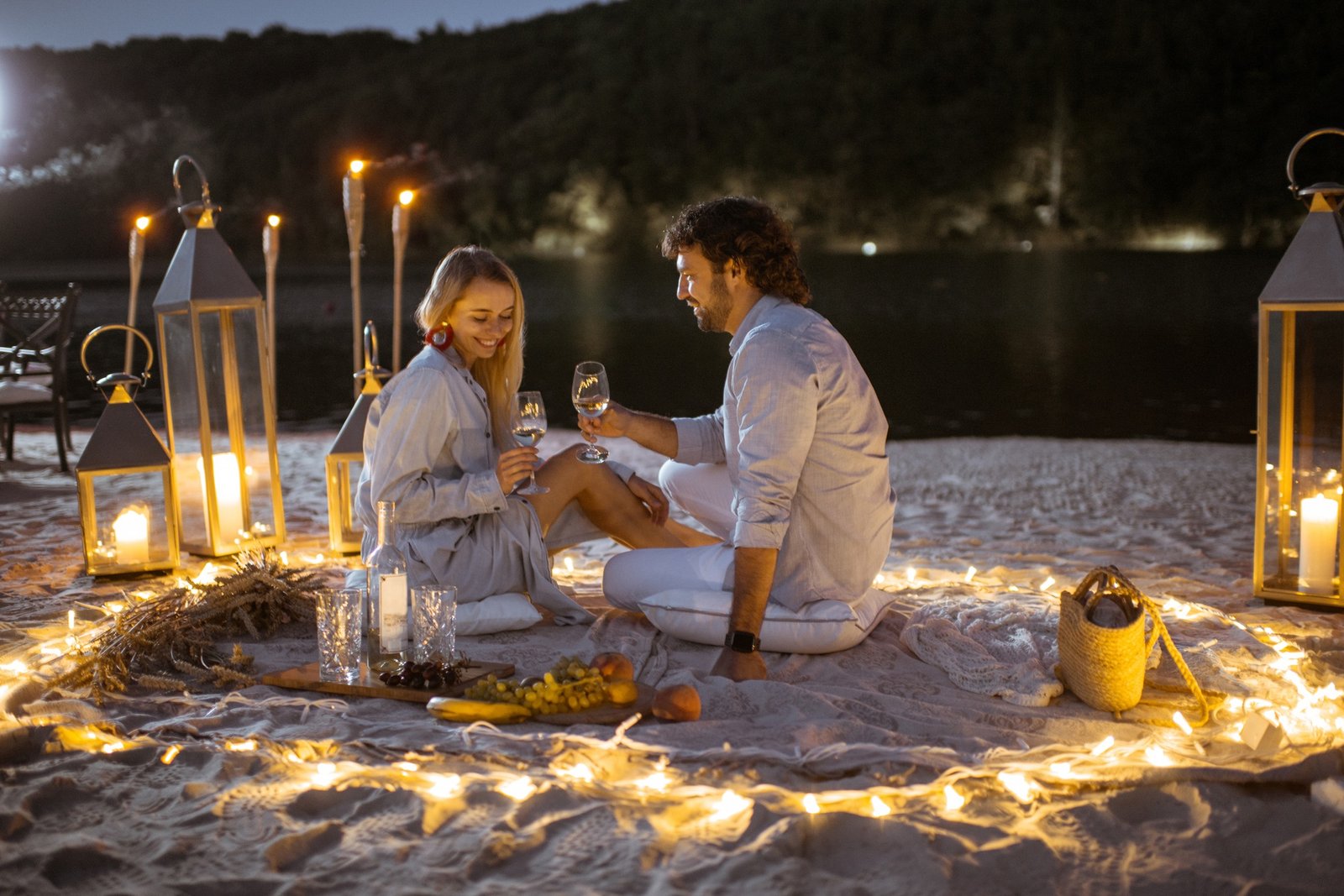 Romantic Beach Proposal Setup